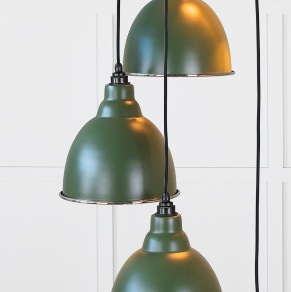 Hammered Nickel Brindley Cluster Pendant in Heath
