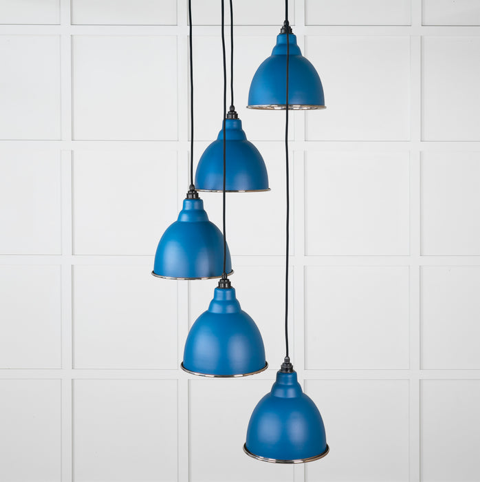 Hammered Nickel Brindley Cluster Pendant in Upstream