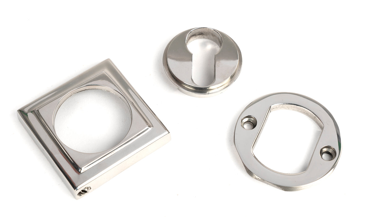 Polished Marine SS (316) Round Euro Escutcheon (Square)