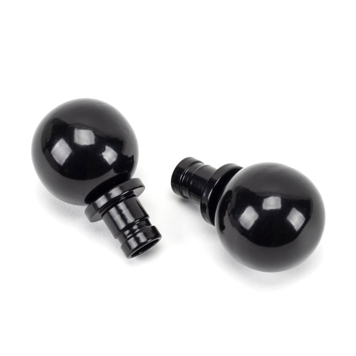 Black Ball Curtain Finial (pair)