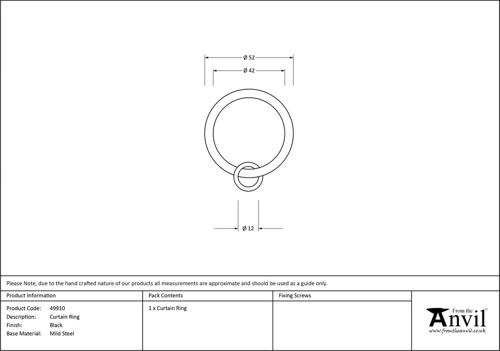 Black Curtain Ring