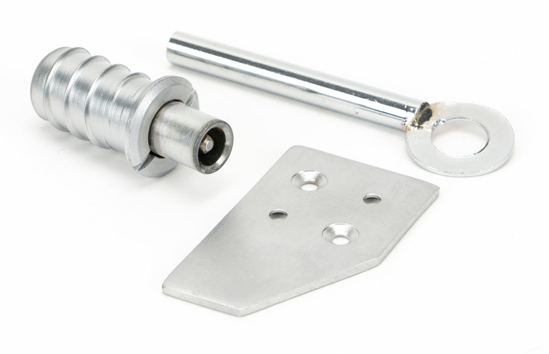 Satin Chrome Key-Flush Sash Stop