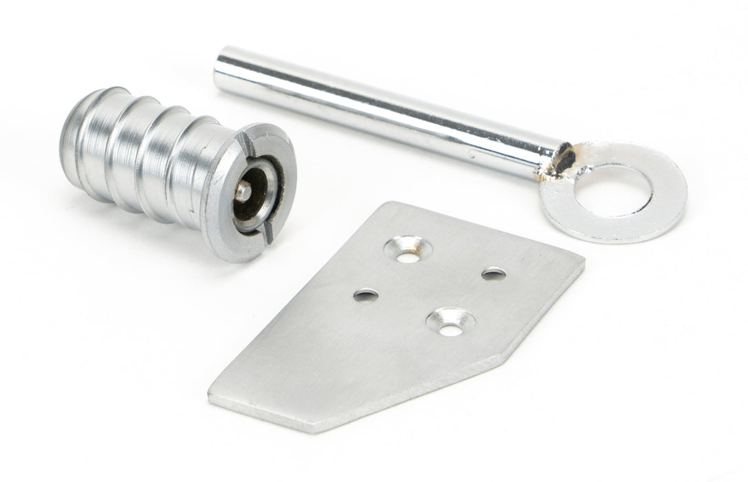 Satin Chrome Key-Flush Sash Stop