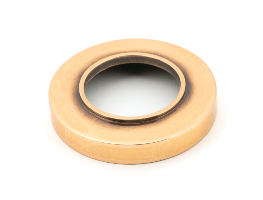 Polished Bronze Hammered Newbury Lever on Rose Set (Plain) - Unsprung