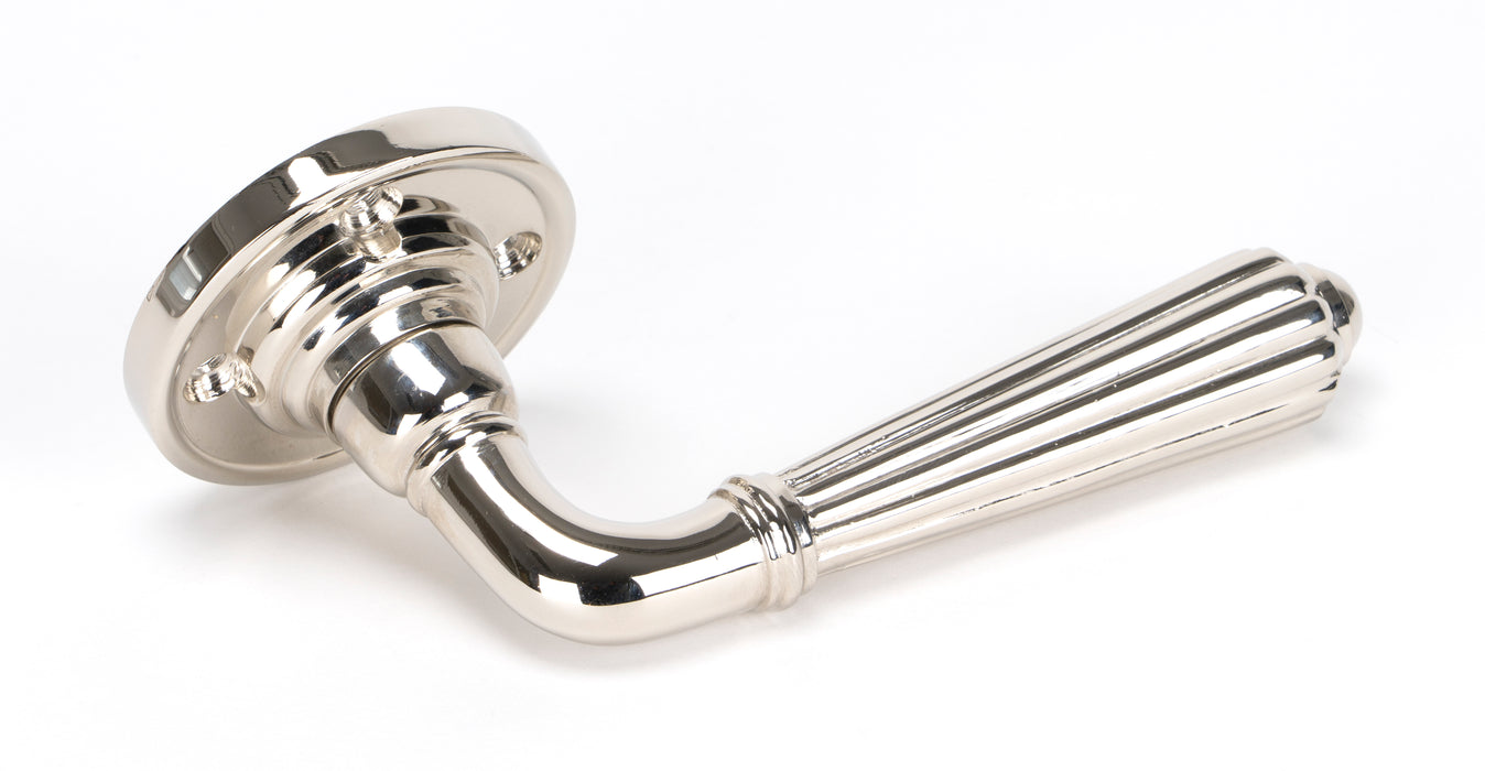 Polished Nickel Hinton Lever on Rose Set - Unsprung