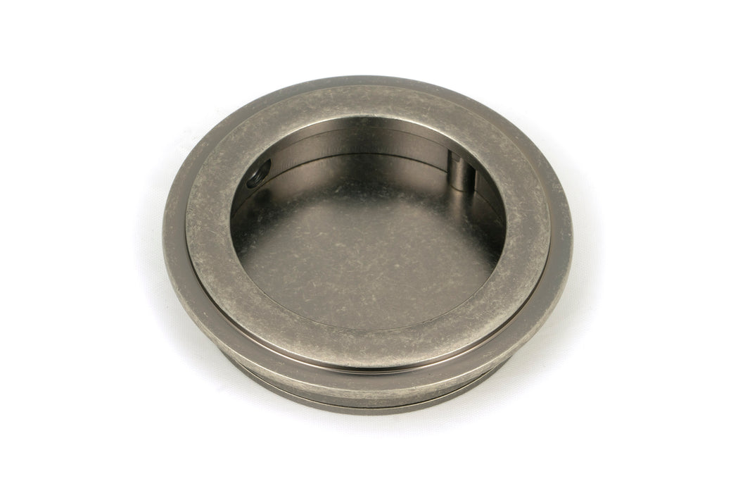 Pewter 60mm Art Deco Round Pull