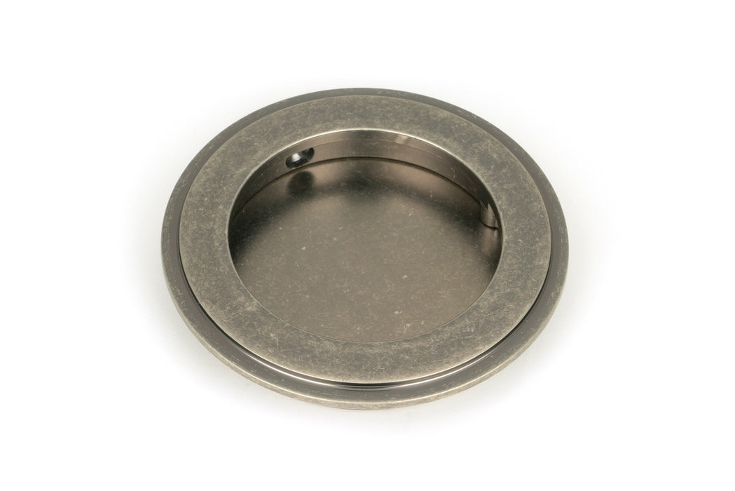 Pewter 75mm Art Deco Round Pull