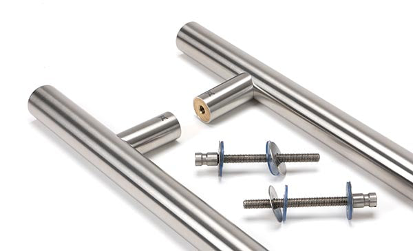Satin Marine SS (316) 1.2m T Bar Handle B2B Fix 32mm Ø