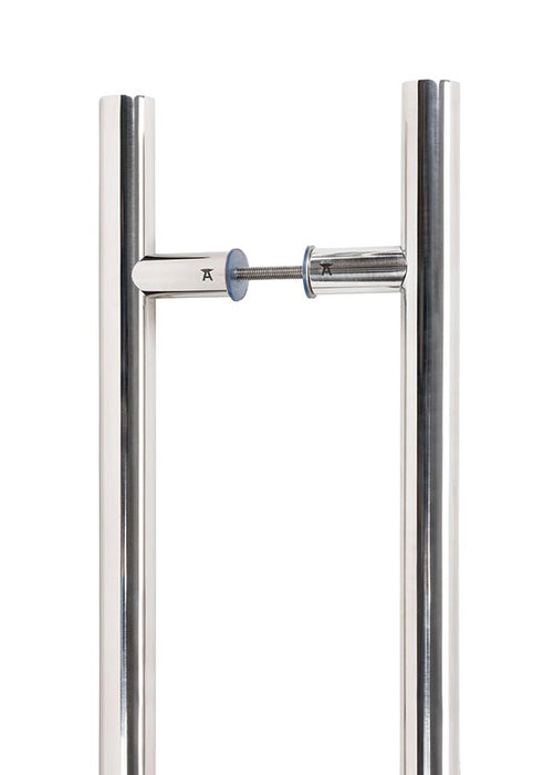 Polished Marine SS (316) 0.9m T Bar Handle B2B Fix 32mm Ø