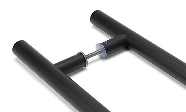Matt Black SS (316) 1.5m T Bar Handle B2B Fix 32mm Ø