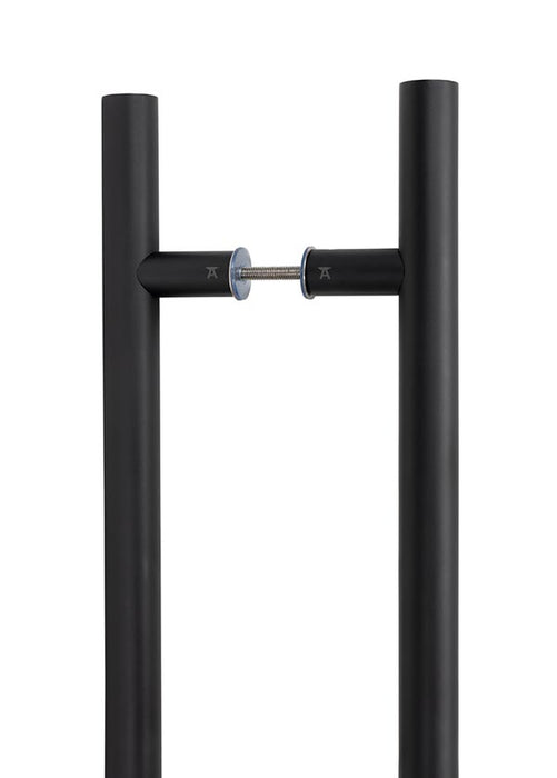 Matt Black SS (316) 1.5m T Bar Handle B2B Fix 32mm Ø