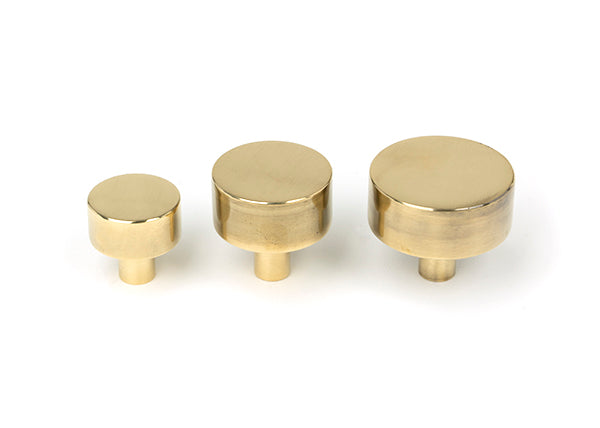 Aged Brass Kelso Cabinet Knob - 25mm (Plain)