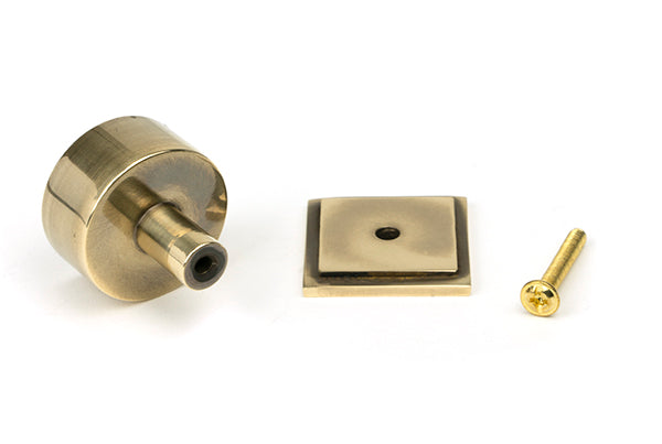 Aged Brass Kelso Cabinet Knob - 32mm (Square)