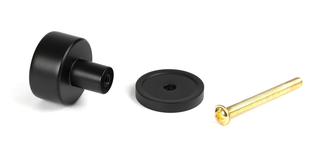 Matt Black Kelso Cabinet Knob - 25mm (Plain)