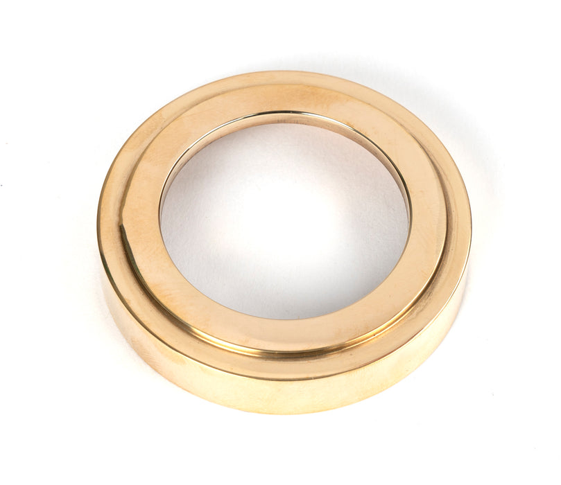 Polished Brass Round Euro Escutcheon (Art Deco)