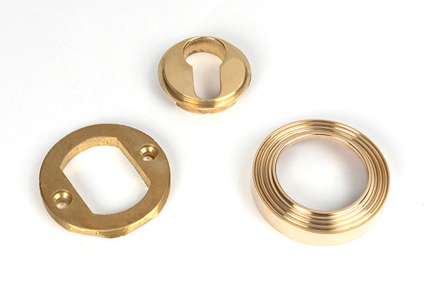 Polished Brass Round Euro Escutcheon (Beehive)