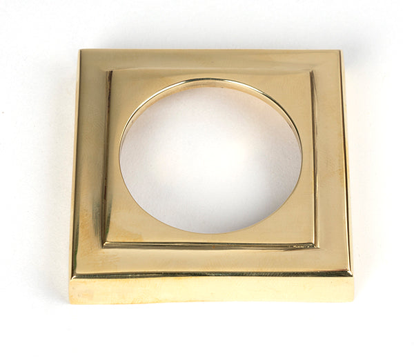 Polished Brass Round Euro Escutcheon (Square)