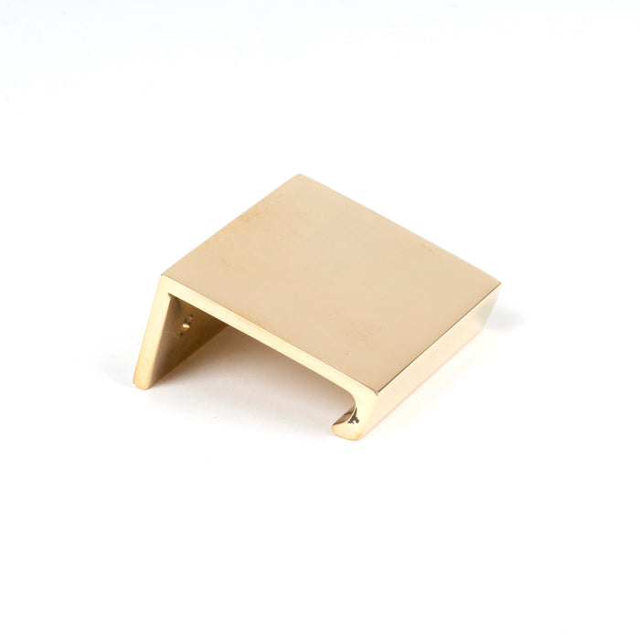 Polished Brass 50mm Plain Edge Pull