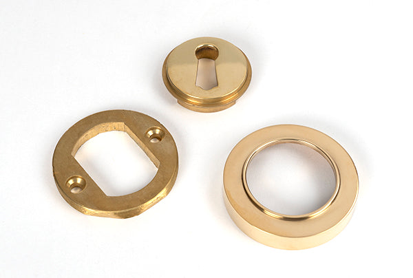 Polished Brass Round Escutcheon (Plain)