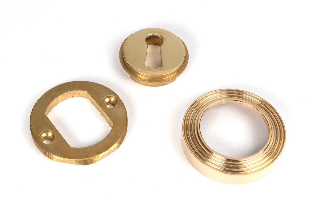 Polished Brass Round Escutcheon (Beehive)