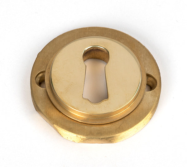 Polished Brass Round Escutcheon (Beehive)