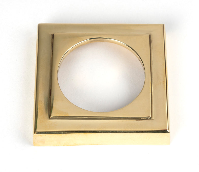 Polished Brass Round Escutcheon (Square)