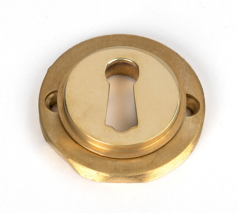 Polished Brass Round Escutcheon (Square)