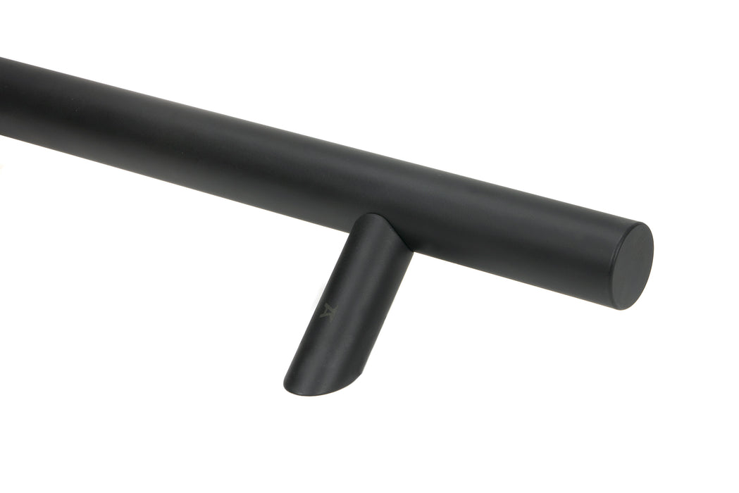 Matt Black (316) 1.5m Offset T Bar Handle Bolt Fix 32mm ¯
