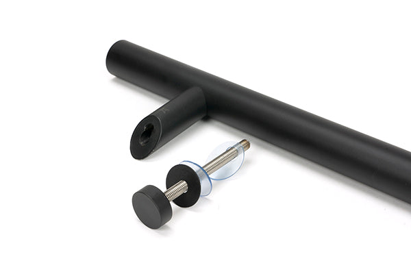 Matt Black (316) 1.5m Offset T Bar Handle Bolt Fix 32mm ¯