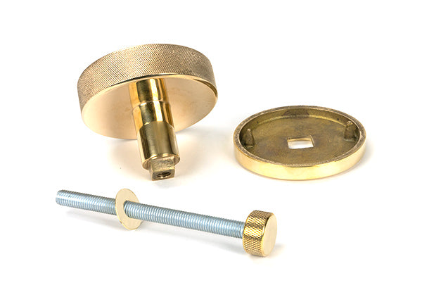 Polished Brass Brompton Centre Door Knob (Plain)