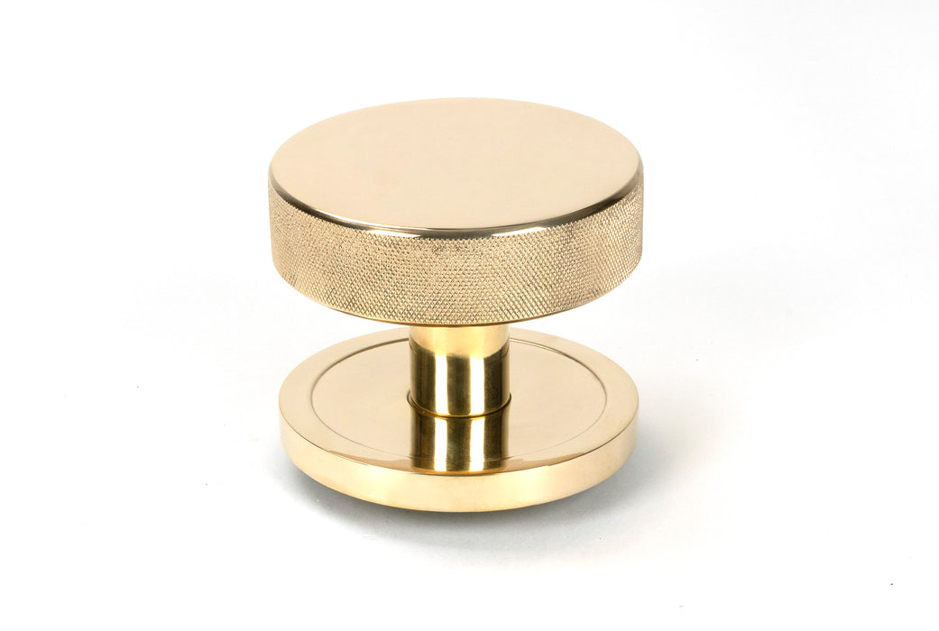 Polished Brass Brompton Centre Door Knob (Plain)