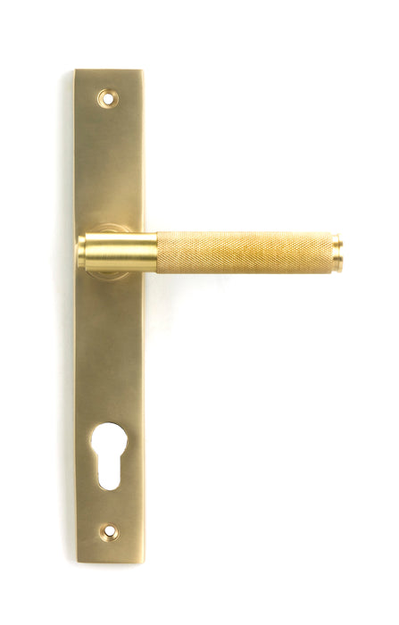 Satin Brass Brompton Slimline Lever Espag. Lock Set