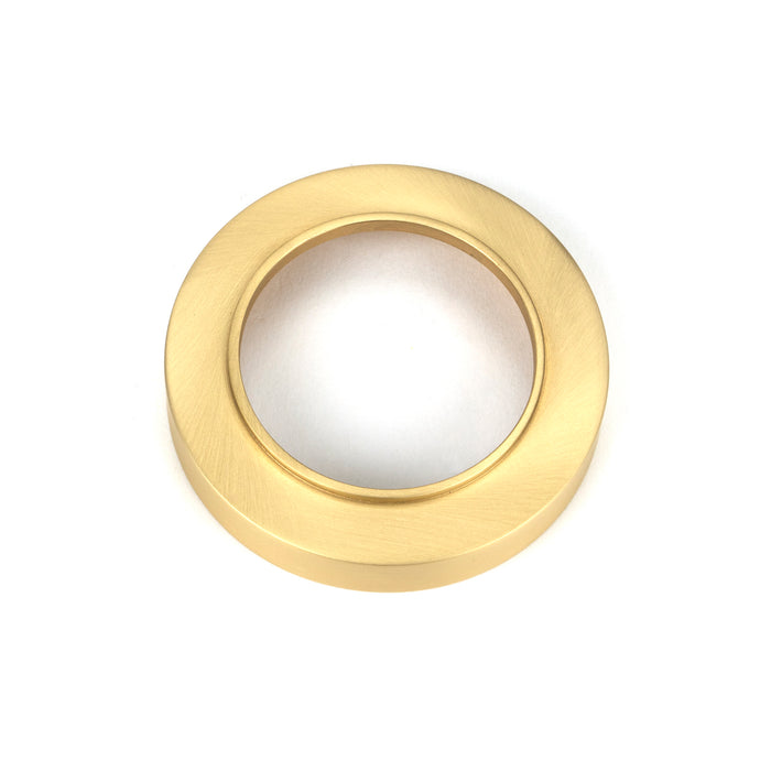 Satin Brass Round Escutcheon (Plain)