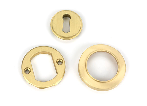 Satin Brass Round Escutcheon (Plain)