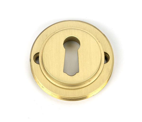 Satin Brass Round Escutcheon (Plain)