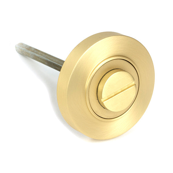 Satin Brass Round Thumbturn Set (Plain)