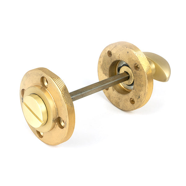 Satin Brass Round Thumbturn Set (Plain)