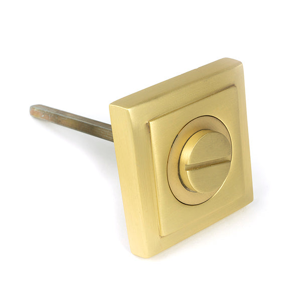 Satin Brass Round Thumbturn Set (Square)