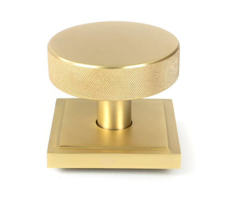 Satin Brass Brompton Centre Door Knob (Square)