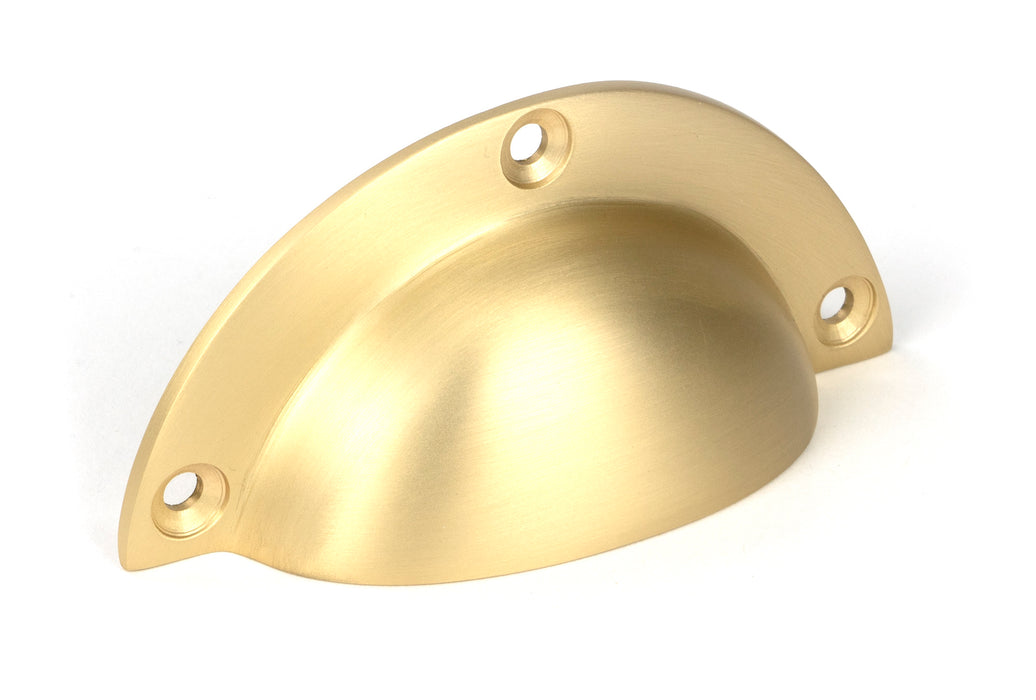 Satin Brass 4" Plain Drawer Pull