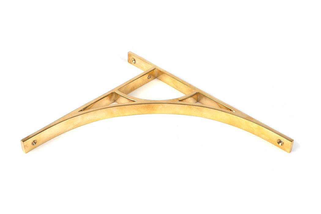 Polished Brass Tyne Shelf Bracket (314mm x 250mm)
