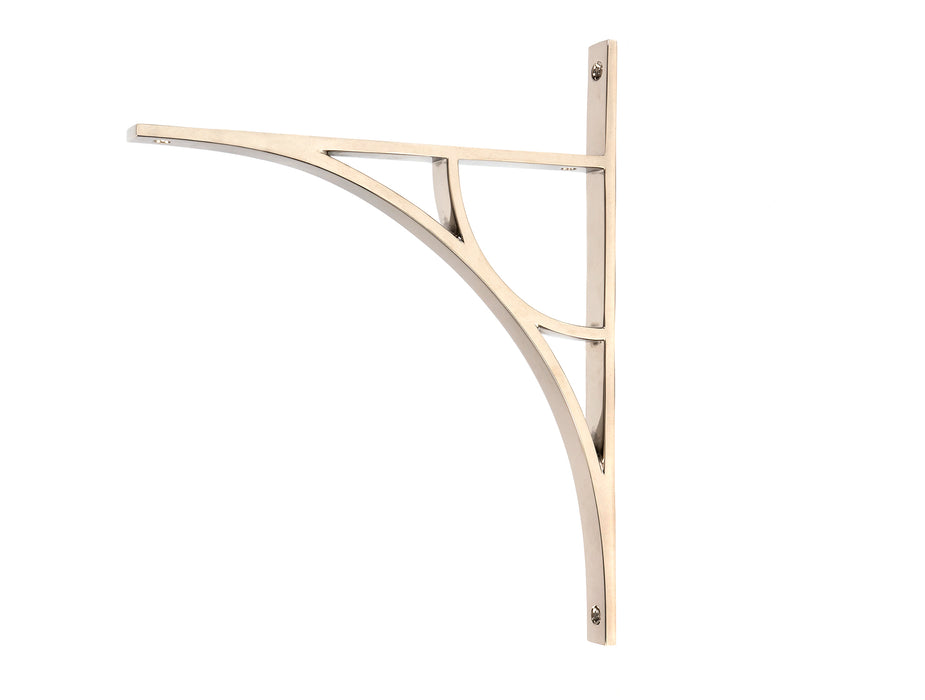 Polished Nickel Tyne Shelf Bracket (314mm x 250mm)