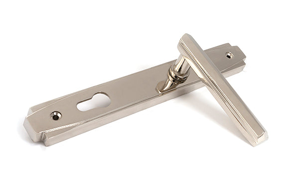 Polished Nickel Art Deco Slimline Lever Espag. Lock Set