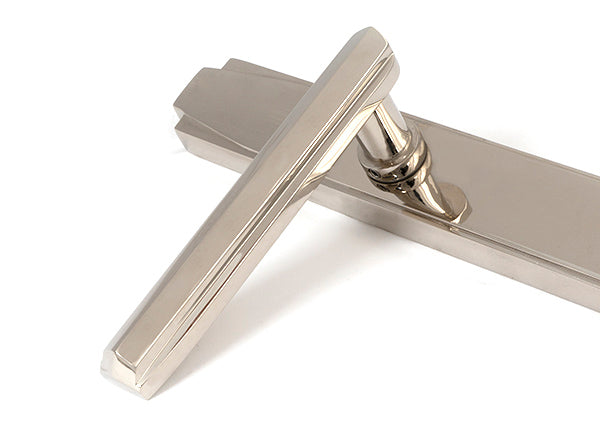 Polished Nickel Art Deco Slimline Lever Espag. Lock Set