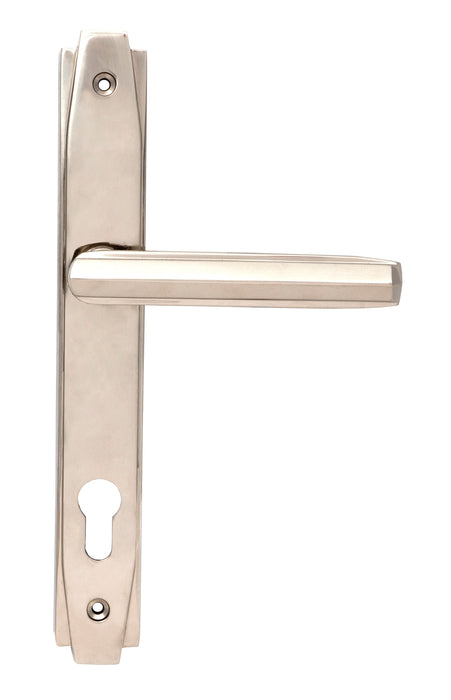 Polished Nickel Art Deco Slimline Lever Espag. Lock Set