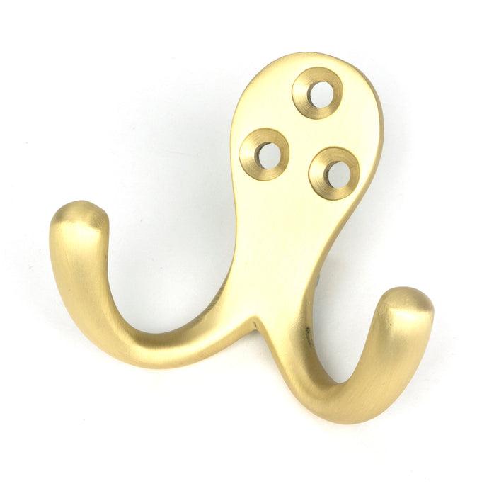 Satin Brass Celtic Double Robe Hook