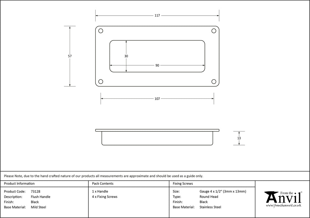 Black Flush Handle