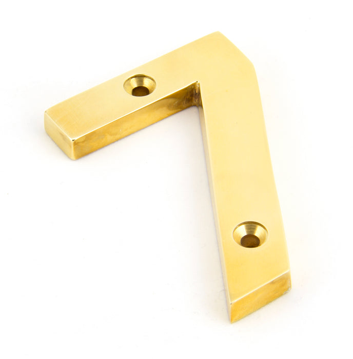 Polished Brass Numeral 7