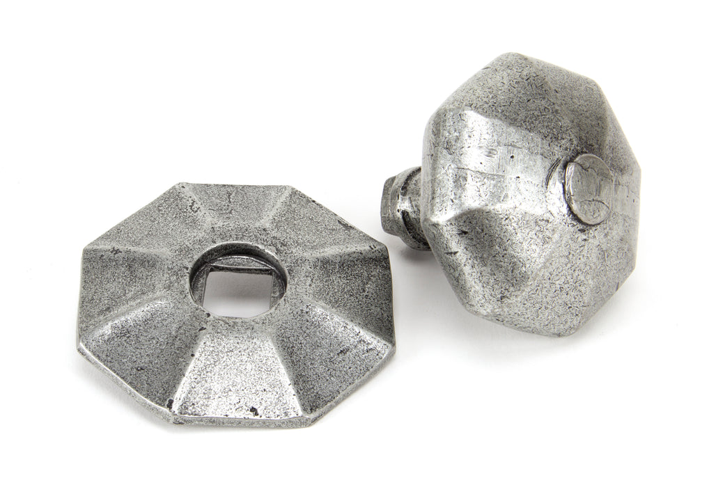 Pewter Octagonal Centre Door Knob