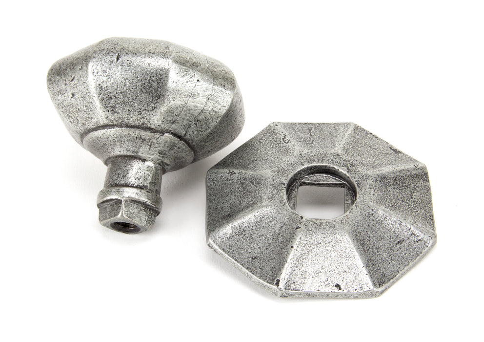 Pewter Octagonal Centre Door Knob